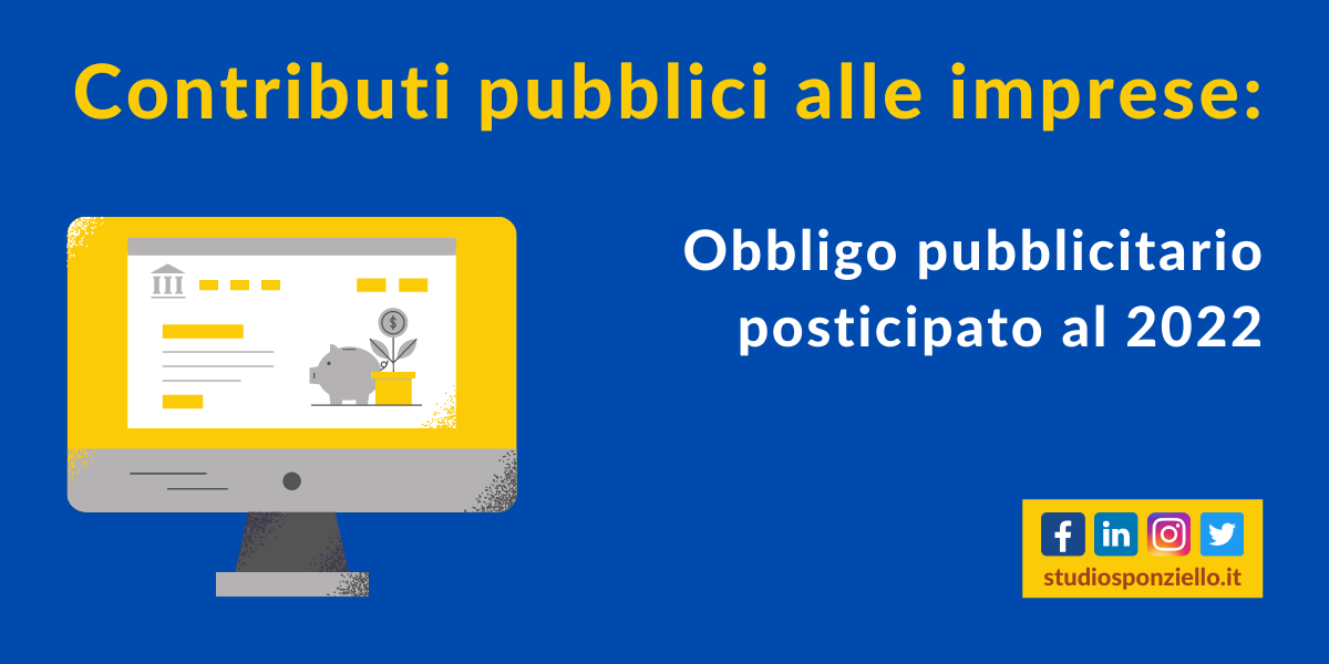 obbligo pubblicazione contributi pubblici