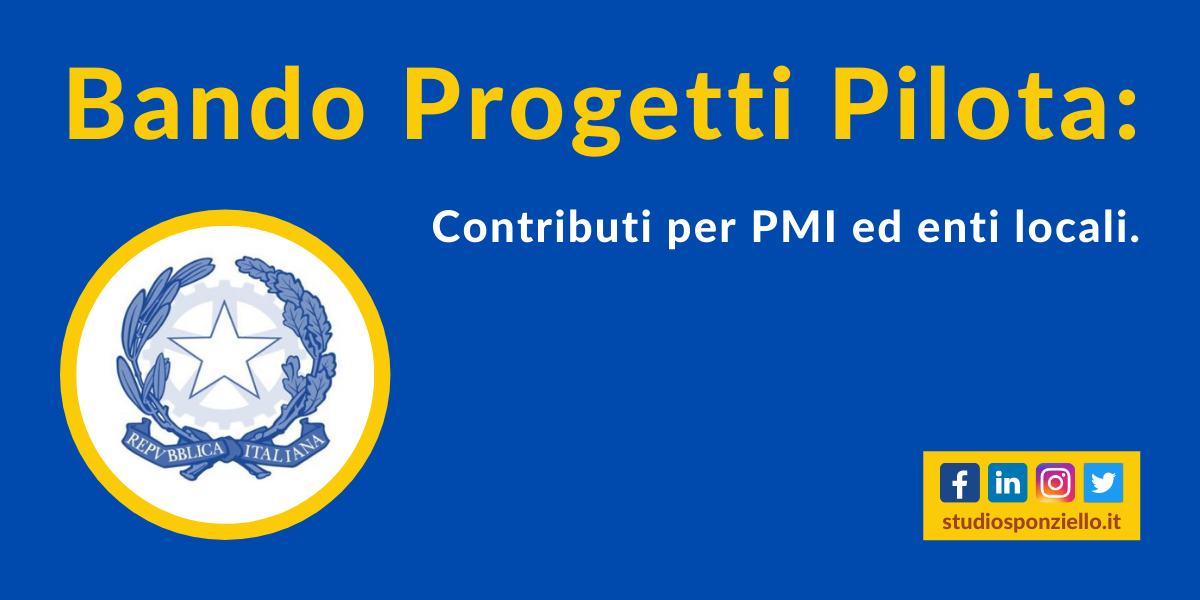 bando progetti pilota per pmi ed enti locali